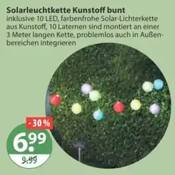 V Markt Solarleuchtkette Kunststoff bunt Angebot