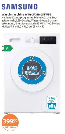 V Markt Waschmaschine WW90FG3M05TWEG Angebot