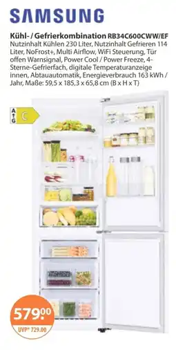 V Markt Samsung Kühl-/Gefrierkombination RB34C600CWW/EF Angebot