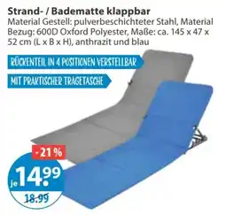 V Markt Strand- / Badematte klappbar Angebot