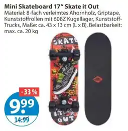 V Markt Mini Skateboard 17" Skate it Out Angebot