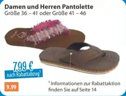 V Markt Damen und Herren Pantolette Angebot