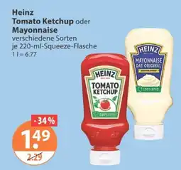 V Markt Heinz Tomato Ketchup oder Mayonnaise Angebot