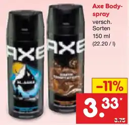 Netto Marken-Discount Axe Bodyspray Angebot