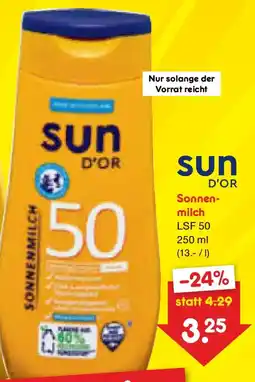 Netto Marken-Discount sun D'OR Sonnenmilch Angebot