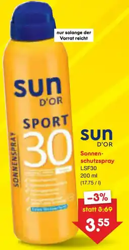 Netto Marken-Discount sun D'OR Sonnenschutzspray Angebot