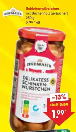 Netto Marken-Discount HOFMAIER Schinkenwürstchen Angebot