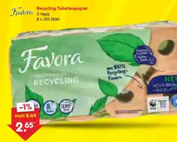 Netto Marken-Discount Favora Recycling Toilettenpapier 3-lagig Angebot
