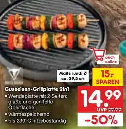 Netto Marken-Discount Gusseisen-Grillplatte 2in1 Angebot