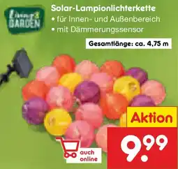 Netto Marken-Discount Living & GARDEN Solar-Lampionlichterkette Angebot