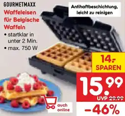 Netto Marken-Discount GOURMETMAXX Waffeleisen für Belgische Waffeln Angebot