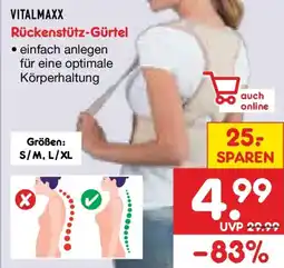 Netto Marken-Discount VITALMAXX Rückenstütz-Gürtel Angebot