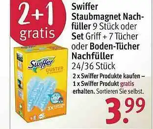 Rossmann Swiffer Staubmagnet Nachfüller Oder Set Oder Boden-tücher Nachfüller Angebot