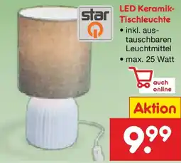 Netto Marken-Discount star LED Keramik- Tischleuchte Angebot