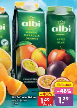 Netto Marken-Discount Albi Saft oder Albi Saft oder Nektar Angebot
