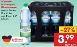 Netto Marken-Discount Güstrower Schlossquell Mineralwasser Angebot