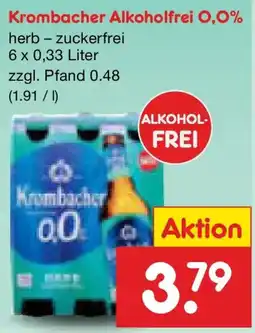 Netto Marken-Discount Krombacher Alkoholfrei 0,0% Angebot