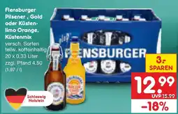 Netto Marken-Discount Flensburger Pilsener, Gold oder Küstenlimo Orange, Küstenmix Angebot
