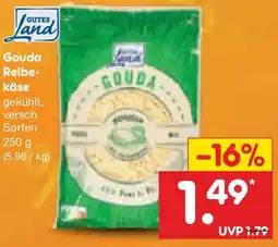 Netto Marken-Discount GUTES Land Gouda Reibekäse Angebot