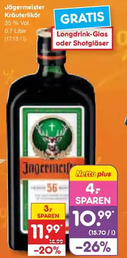 Netto Marken-Discount Jägermeister Kräuterlikör Angebot