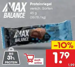 Netto Marken-Discount MAX BALANCE Proteinriegel Angebot