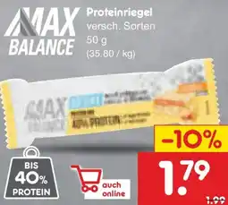 Netto Marken-Discount MAX BALANCE Proteinriegel Angebot