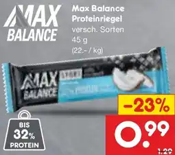 Netto Marken-Discount Max Balance Proteinriegel Angebot