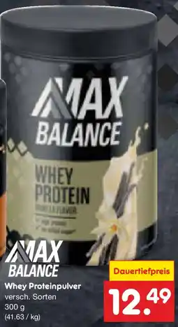 Netto Marken-Discount MAX BALANCE Whey Proteinpulver Angebot