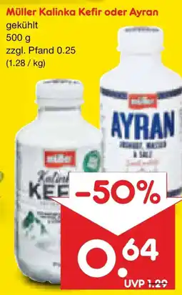 Netto Marken-Discount Müller Kalinka Kefir oder Ayran Angebot