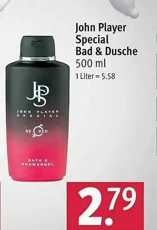 Rossmann John Player Special Bad & Dusche Angebot