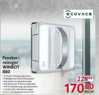 Selgros Ecovacs Fenster Reiniger Winbot 880 Angebot