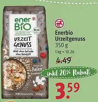 Rossmann Enerbio Urzeitgenuss Angebot