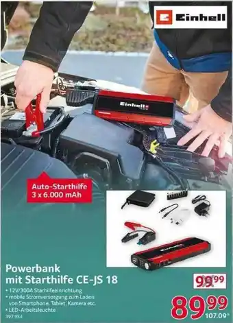 Selgros Einhell Powerbank Mit Starthilfe Ce-js 18 Angebot