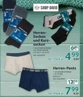 Selgros Camp David Herren-socken Und Kurzsocken Oder Herren-pants Angebot