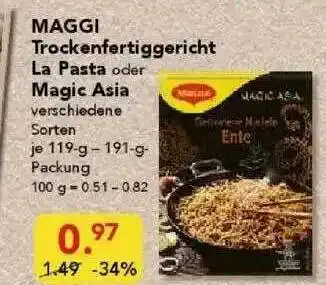 V Markt Maggi Trockenfertiggericht La Pasta Oder Magic Asia Angebot