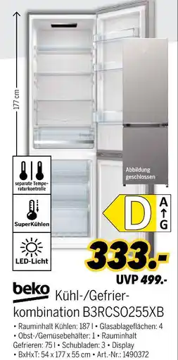 MEDIMAX Beko kühl-/gefrierkombination b3rcso255xb Angebot