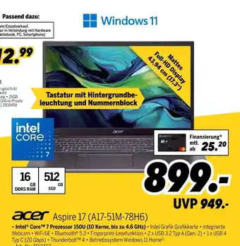 MEDIMAX Acer aspire 17 Angebot