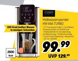 MEDIMAX Caso design heißwasserspender hw 666 turbo Angebot