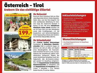 Penny Reisen österreich Tirol Angebot