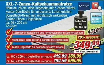 Poco Xxl-7-zonen-kaltschaummatratze Bluenight Angebot