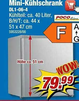 Poco Mini-kühlschrank Dl1-06-4 Angebot