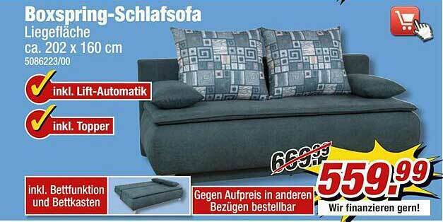 Boxspring Schlafsofa Poco