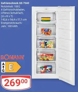 Globus Bomann Gefrierschrank GS 7340 Angebot