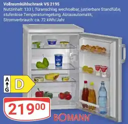 Globus Bomann Vollraumkühlschrank VS 2195 Angebot