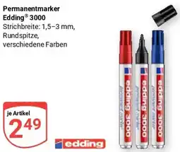 Globus Permanentmarker Edding 3000 Angebot
