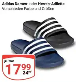 Globus Adidas Damen- oder Herren-Adilette Angebot