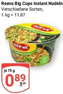 Globus Reeva Big Cups Instant Nudeln Angebot