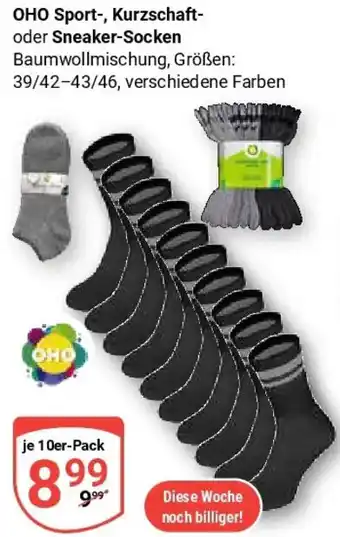 Globus OHO Sport-, Kurzschaft- oder Sneaker-Socken Angebot