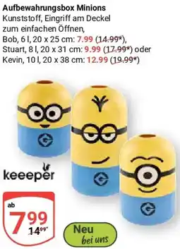 Globus keeeper Aufbewahrungsbox Minions Angebot