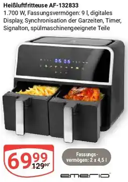 Globus Emerio Heißluftfritteuse AF-132833 Angebot